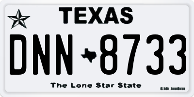 TX license plate DNN8733