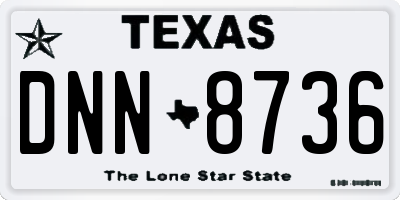 TX license plate DNN8736