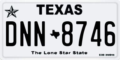 TX license plate DNN8746