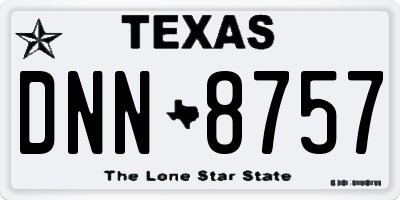 TX license plate DNN8757
