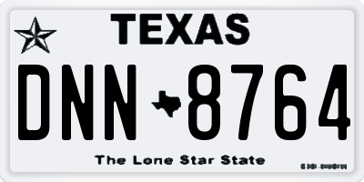 TX license plate DNN8764