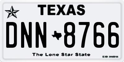 TX license plate DNN8766
