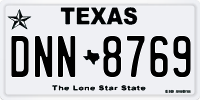 TX license plate DNN8769