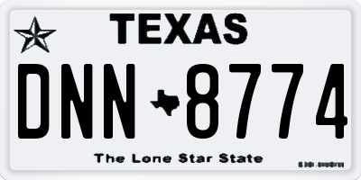 TX license plate DNN8774