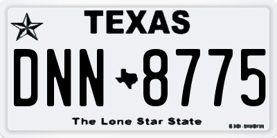 TX license plate DNN8775