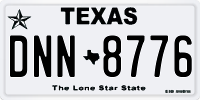 TX license plate DNN8776