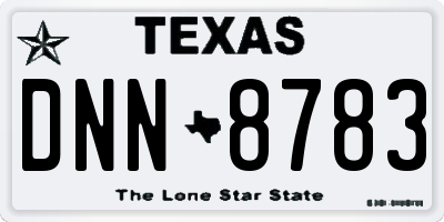 TX license plate DNN8783