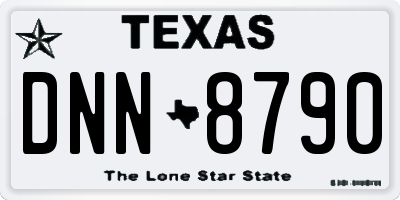 TX license plate DNN8790