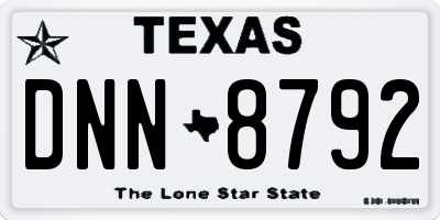 TX license plate DNN8792