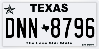 TX license plate DNN8796