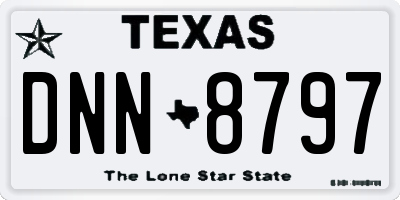 TX license plate DNN8797