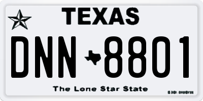 TX license plate DNN8801