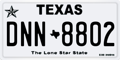 TX license plate DNN8802