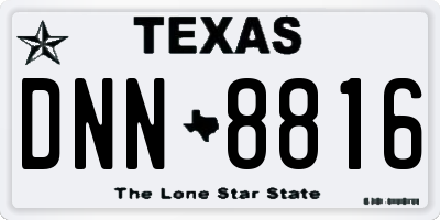 TX license plate DNN8816