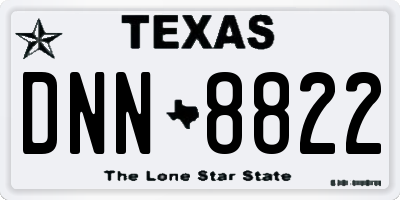 TX license plate DNN8822