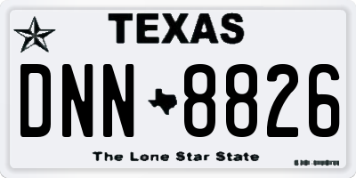 TX license plate DNN8826