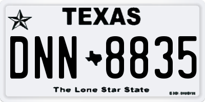 TX license plate DNN8835
