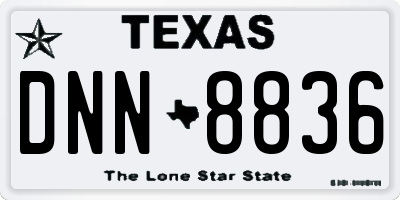 TX license plate DNN8836