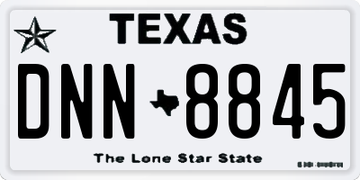 TX license plate DNN8845