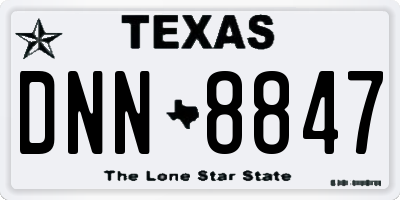 TX license plate DNN8847