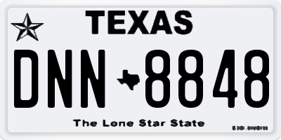TX license plate DNN8848