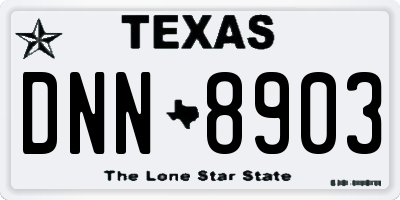 TX license plate DNN8903