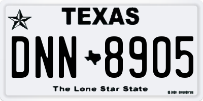 TX license plate DNN8905
