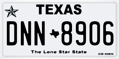 TX license plate DNN8906