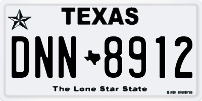 TX license plate DNN8912