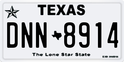 TX license plate DNN8914