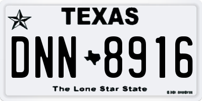 TX license plate DNN8916