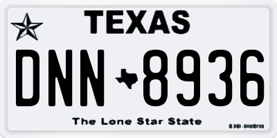 TX license plate DNN8936