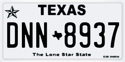 TX license plate DNN8937