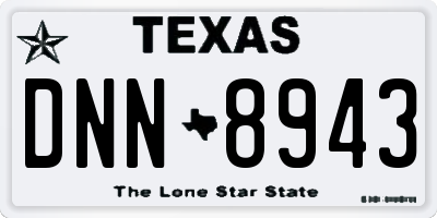 TX license plate DNN8943