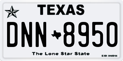 TX license plate DNN8950