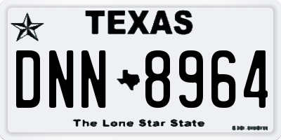 TX license plate DNN8964