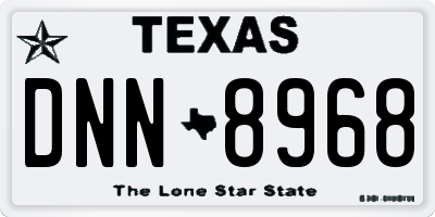 TX license plate DNN8968