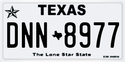 TX license plate DNN8977
