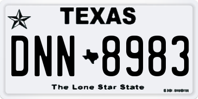 TX license plate DNN8983