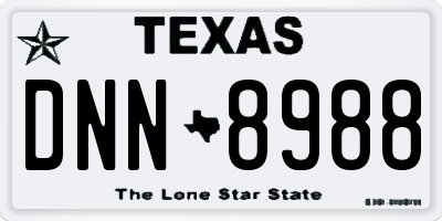 TX license plate DNN8988