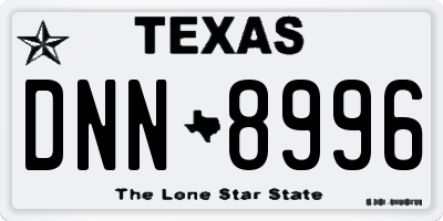 TX license plate DNN8996