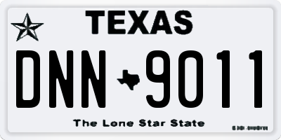 TX license plate DNN9011