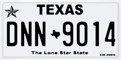 TX license plate DNN9014