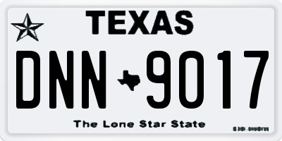 TX license plate DNN9017