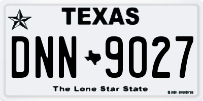 TX license plate DNN9027