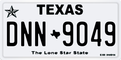 TX license plate DNN9049