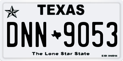 TX license plate DNN9053