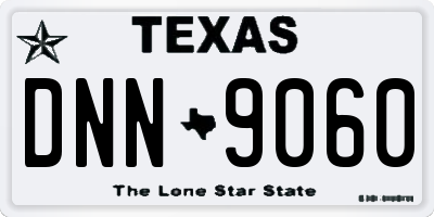 TX license plate DNN9060
