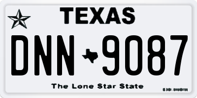 TX license plate DNN9087