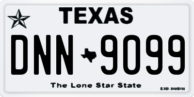 TX license plate DNN9099